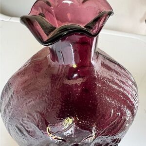 Vintage Clevenger Bros. Amethyst hand-blown glass liquor bottle